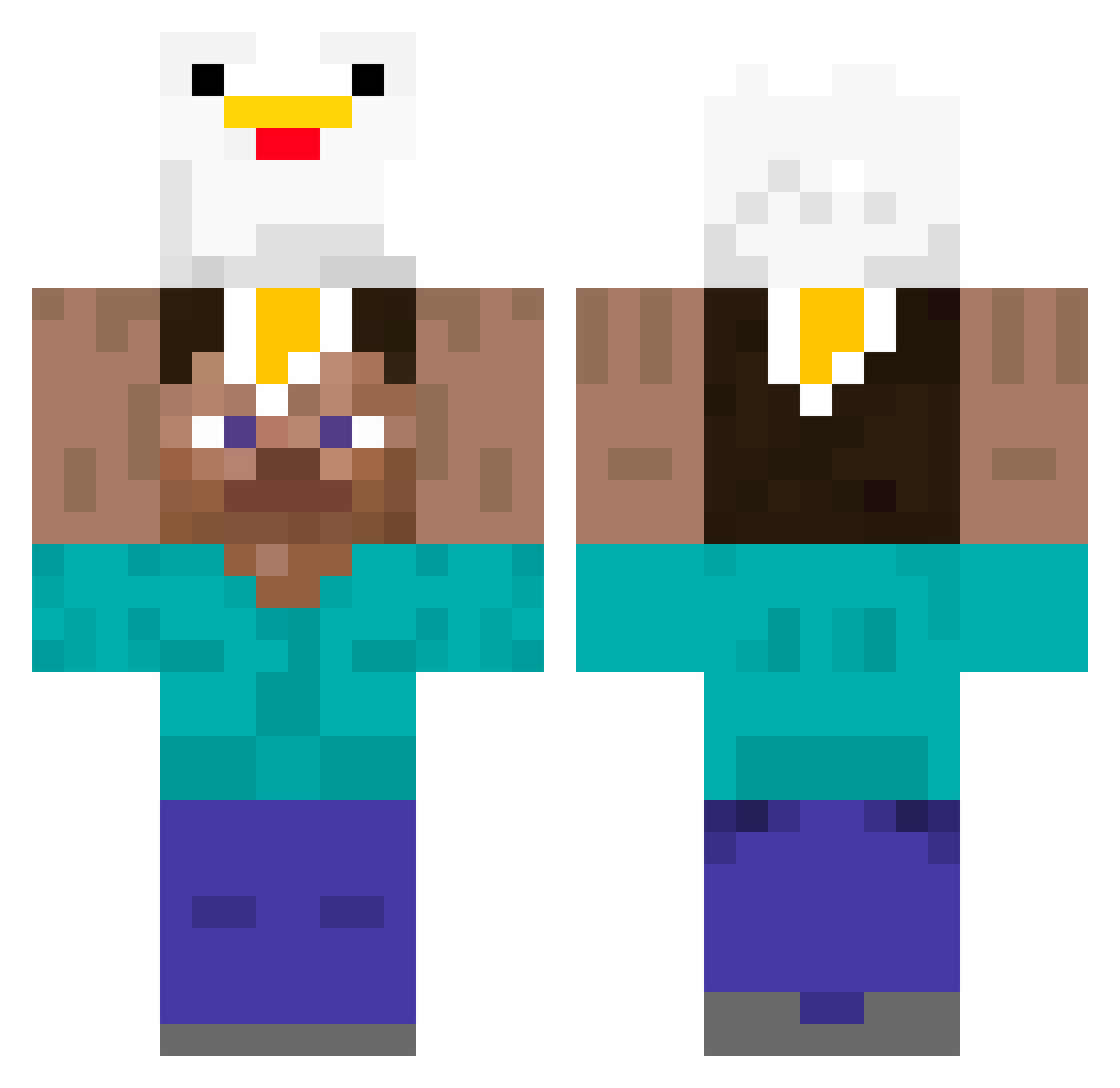 calipachanguero Minecraft skin, front and back view