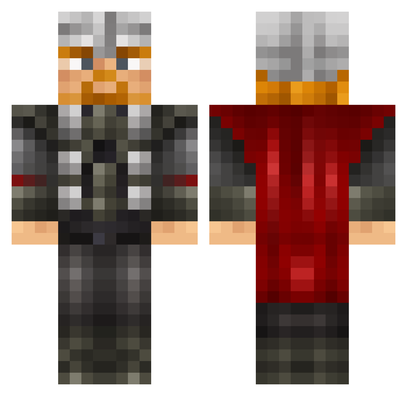 Dignity90 Minecraft skin, front and back view
