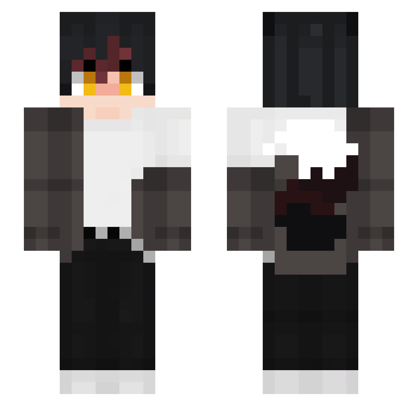 KodyKitsune Minecraft skin, front and back view