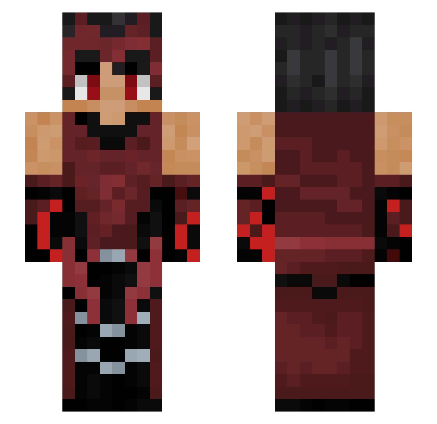 superfemboy23 Minecraft skin, front and back view