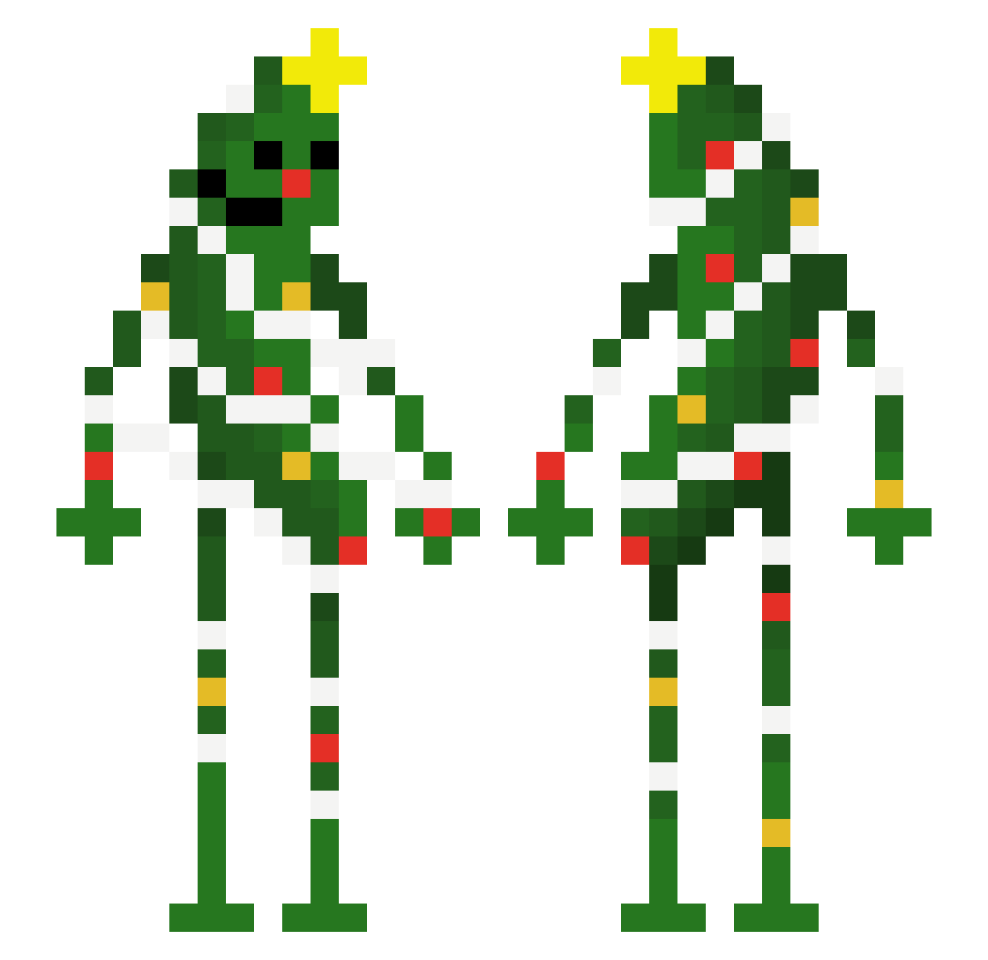 Chartli Minecraft skin, front and back view
