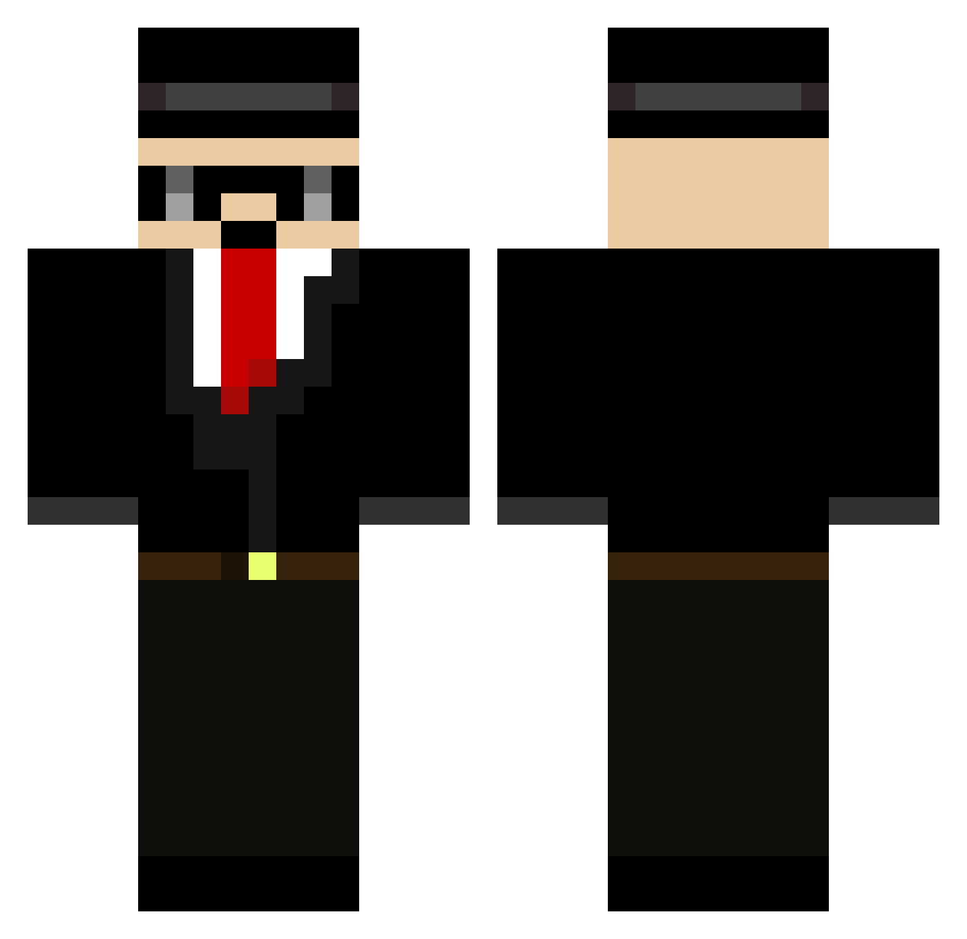 Termixer Minecraft skin, front and back view