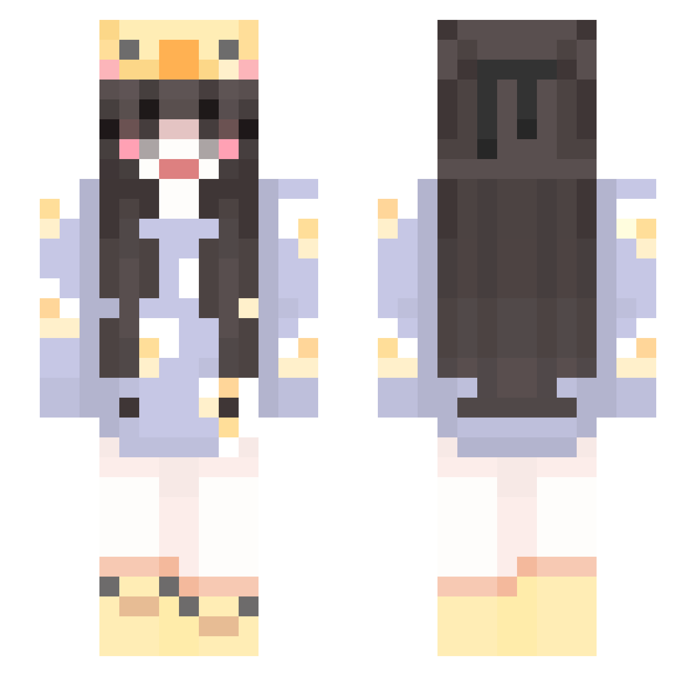 S2ChaeWonS2 Minecraft skin, front and back view