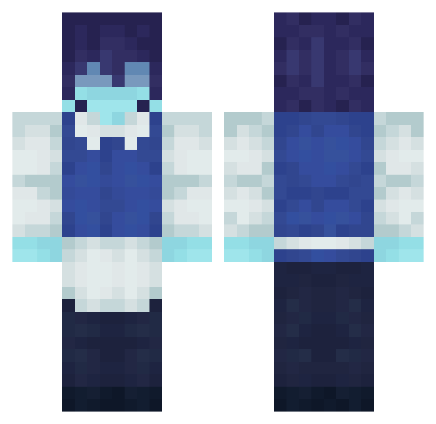 luckyenoug_h Minecraft skin, front and back view
