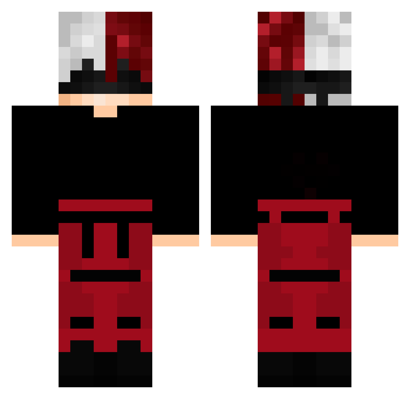 DinoHunter8776 Minecraft skin, front and back view
