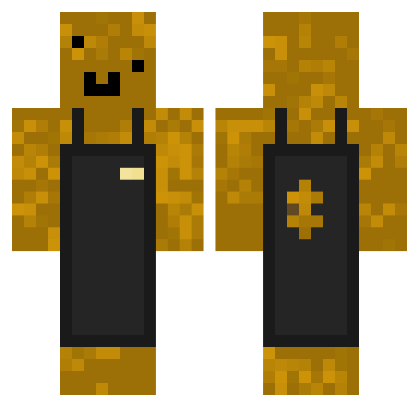 ErdnussPolizei Minecraft skin, front and back view