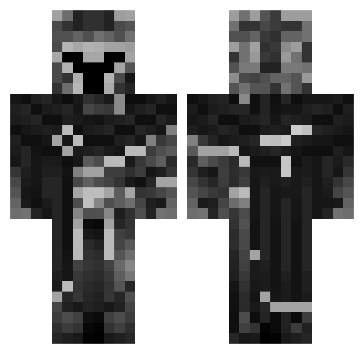 zyes01 Minecraft skin, front and back view