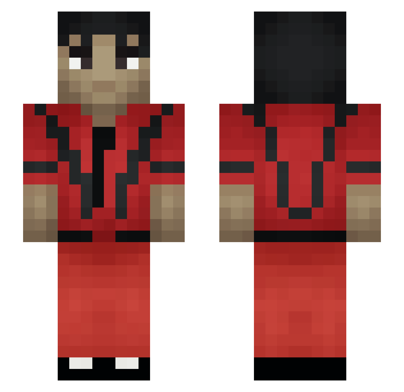 hrryt Minecraft skin, front and back view