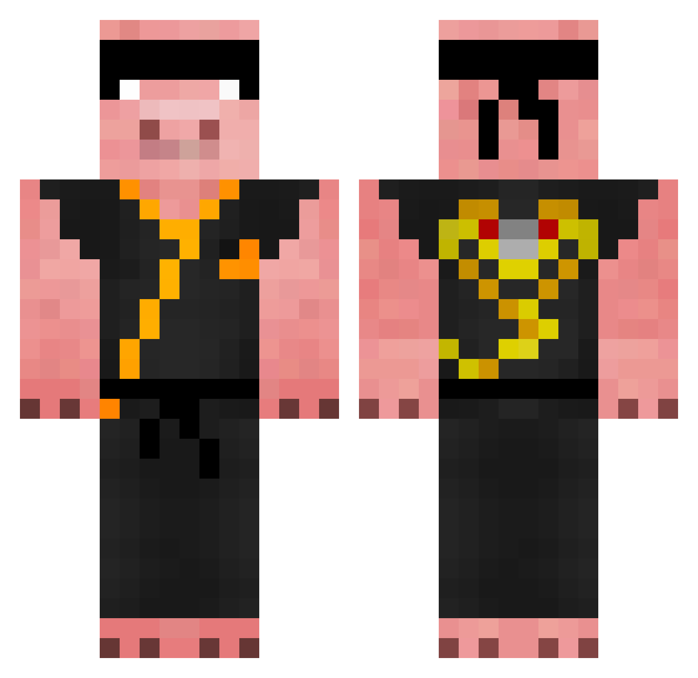 rosemoon3600083 Minecraft skin, front and back view