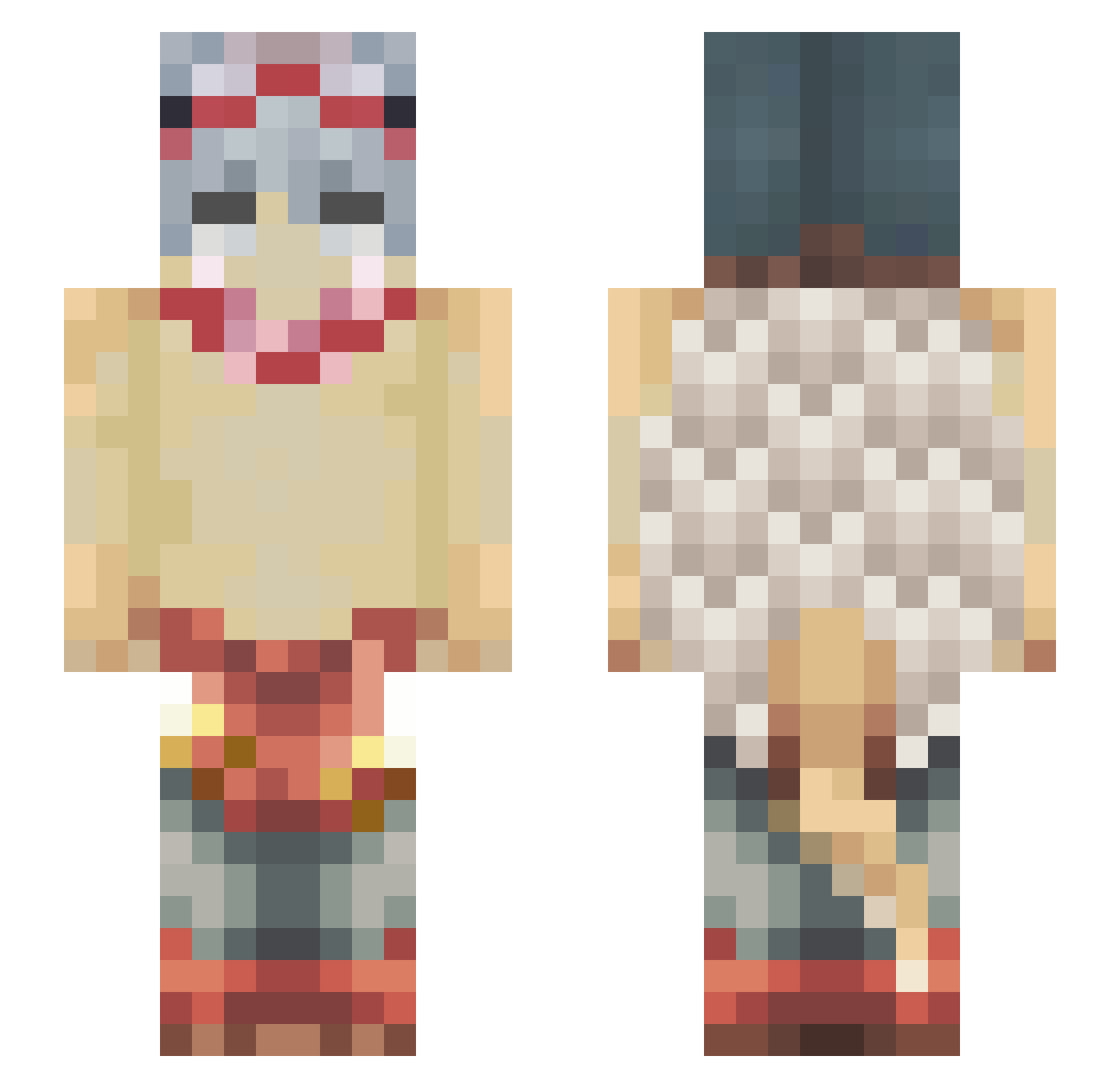 ilkyo Minecraft skin, front and back view