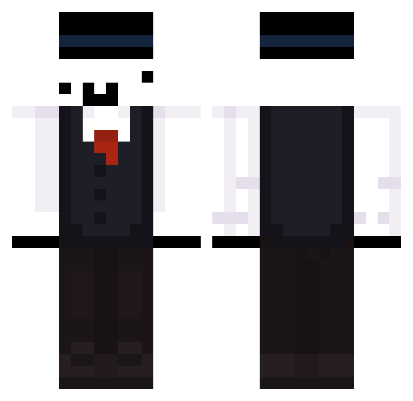 CharliePugh88 Minecraft skin, front and back view
