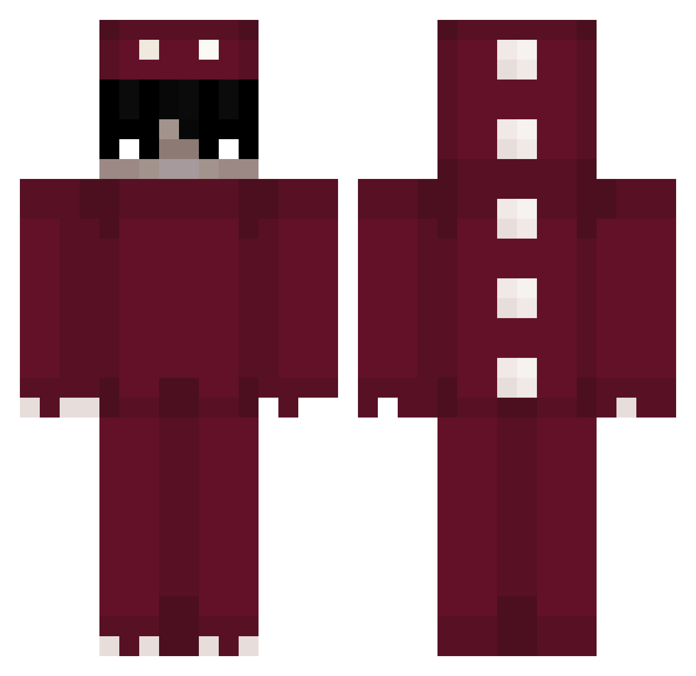 ByFaabi Minecraft skin, front and back view