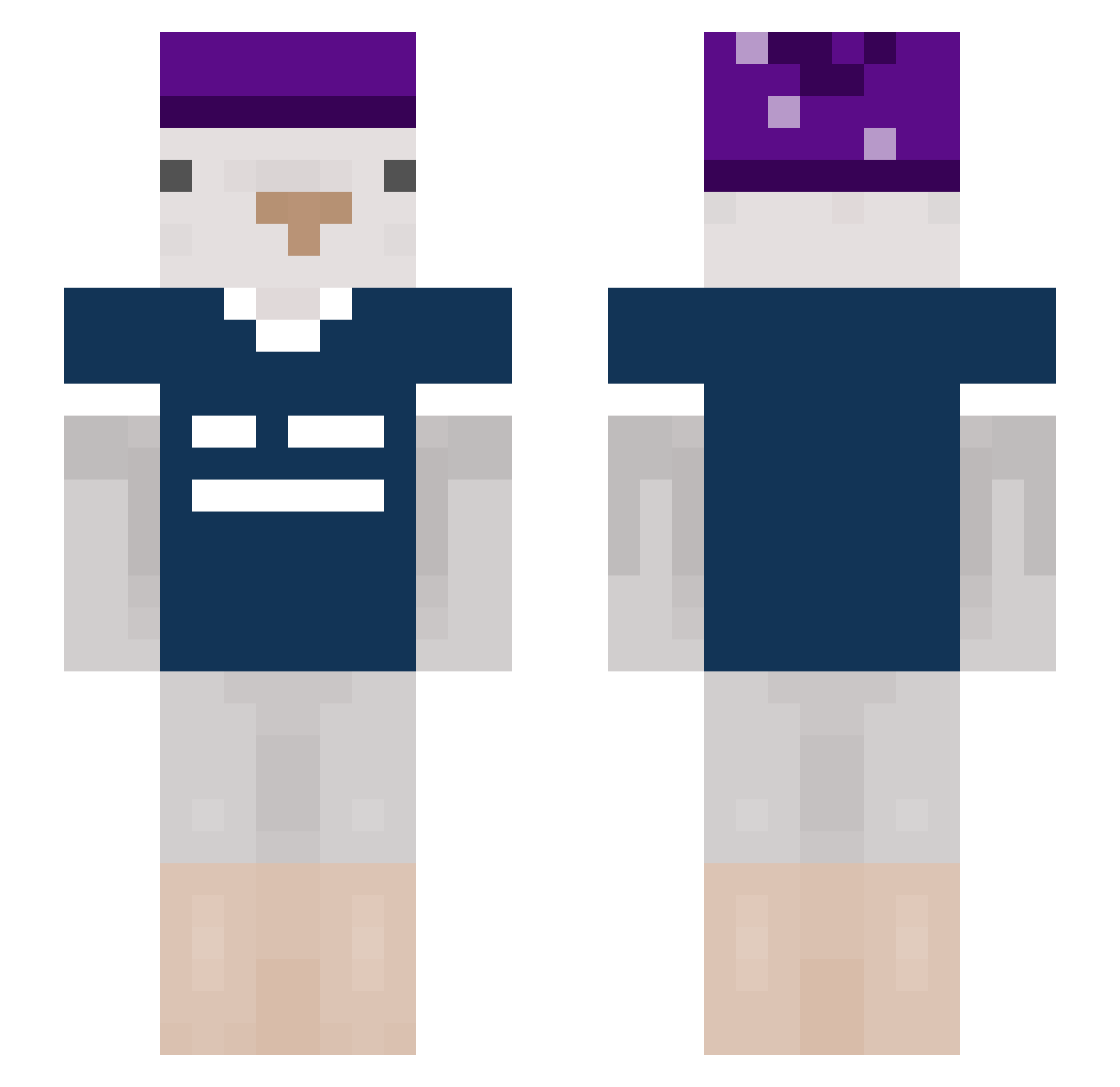 Gort_Gort Minecraft skin, front and back view