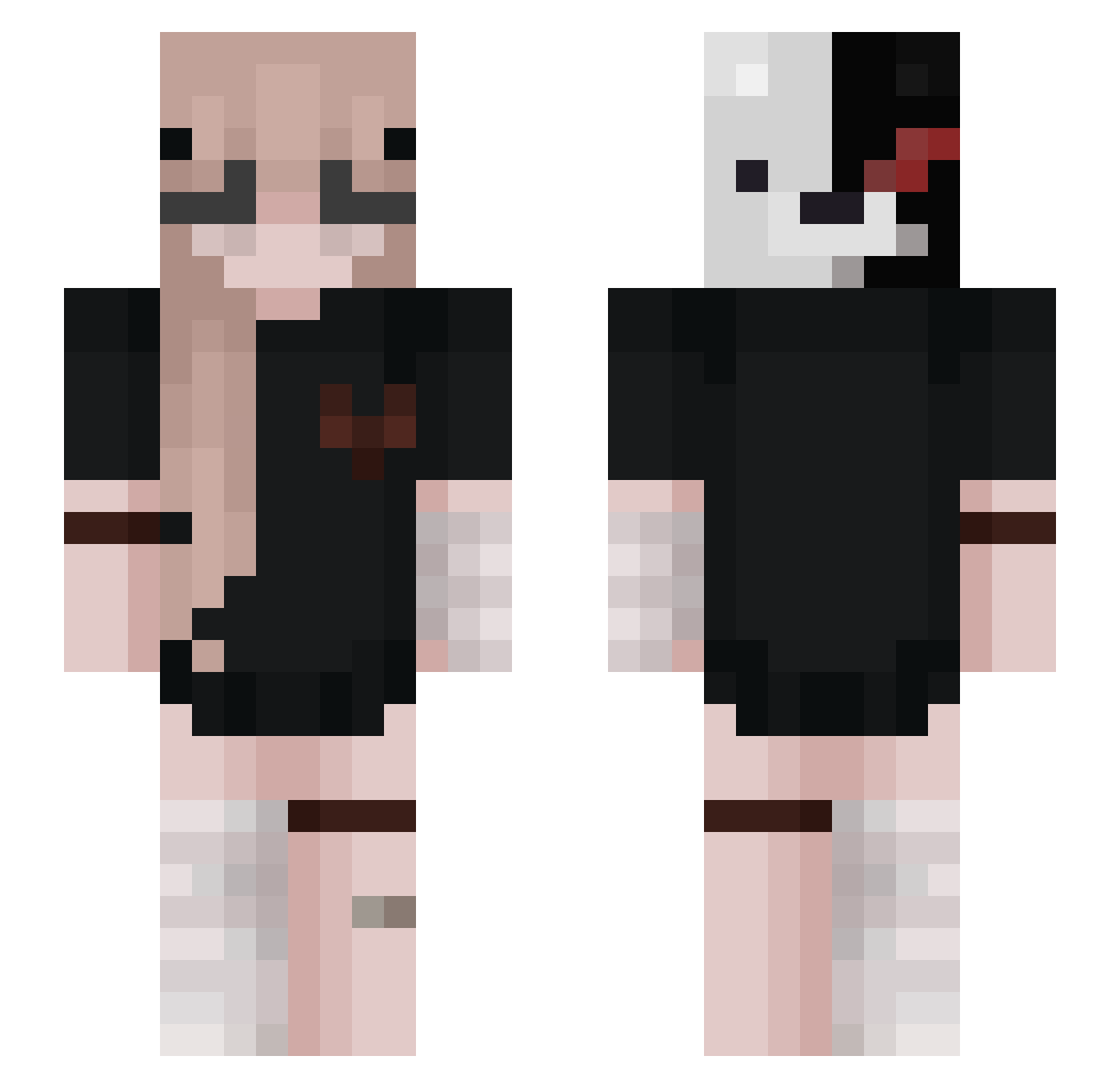 bwbc Minecraft skin, front and back view