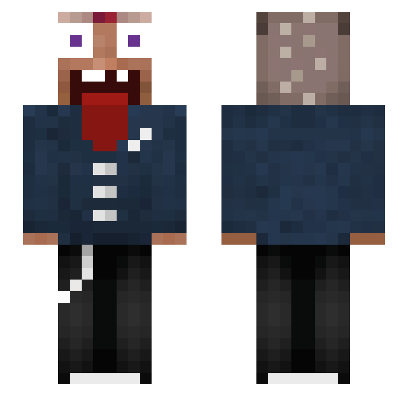 Draisy Minecraft skin, front and back view
