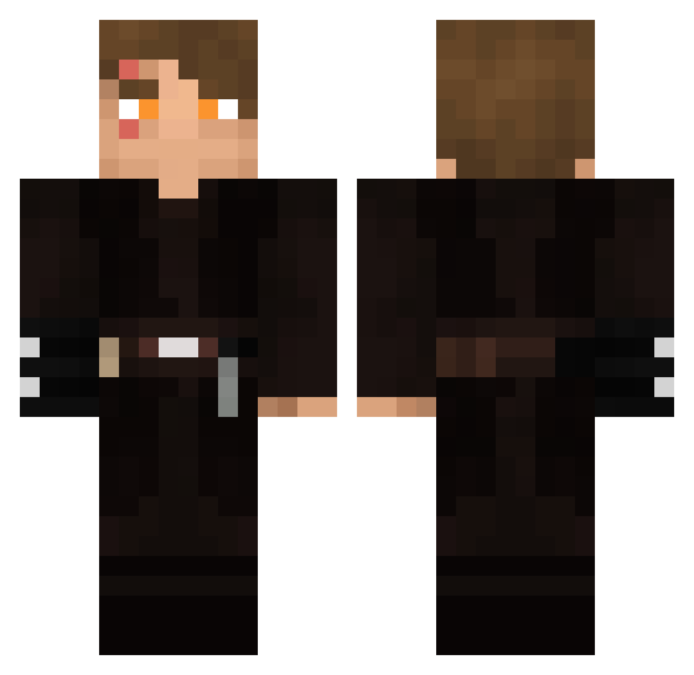 TTV_XO_Aqua_ Minecraft skin, front and back view