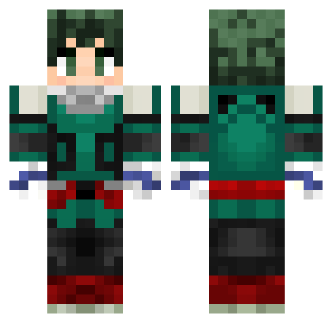 kazoku_P Minecraft skin, front and back view
