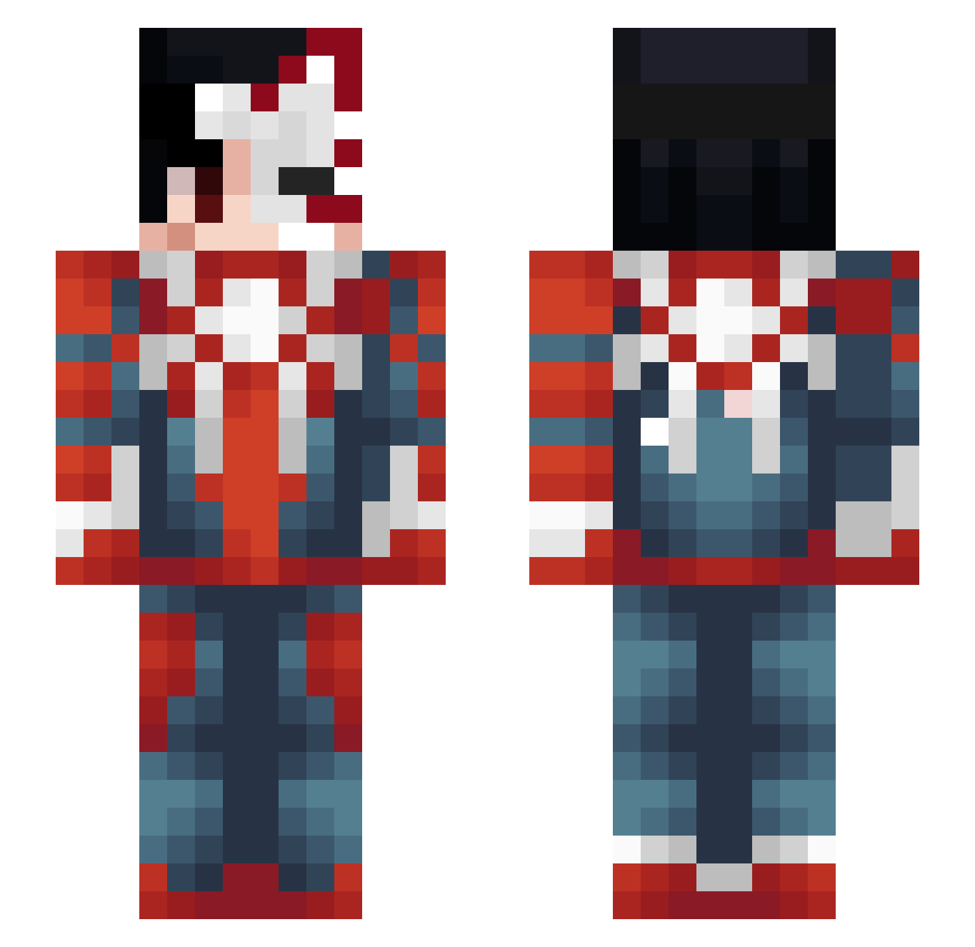 camiluupi Minecraft skin, front and back view
