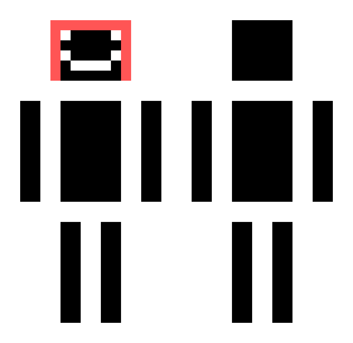 zxsd38 Minecraft skin, front and back view