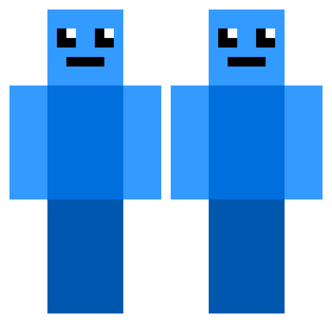 synced_out Minecraft skin, front and back view