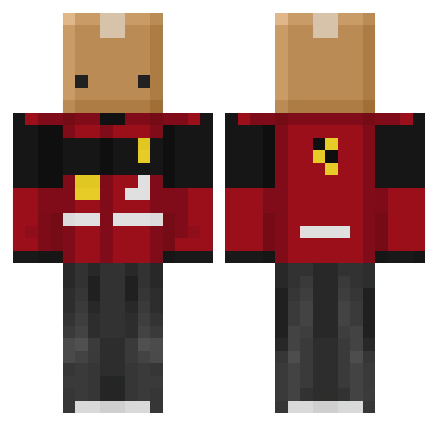 munch_8 Minecraft skin, front and back view