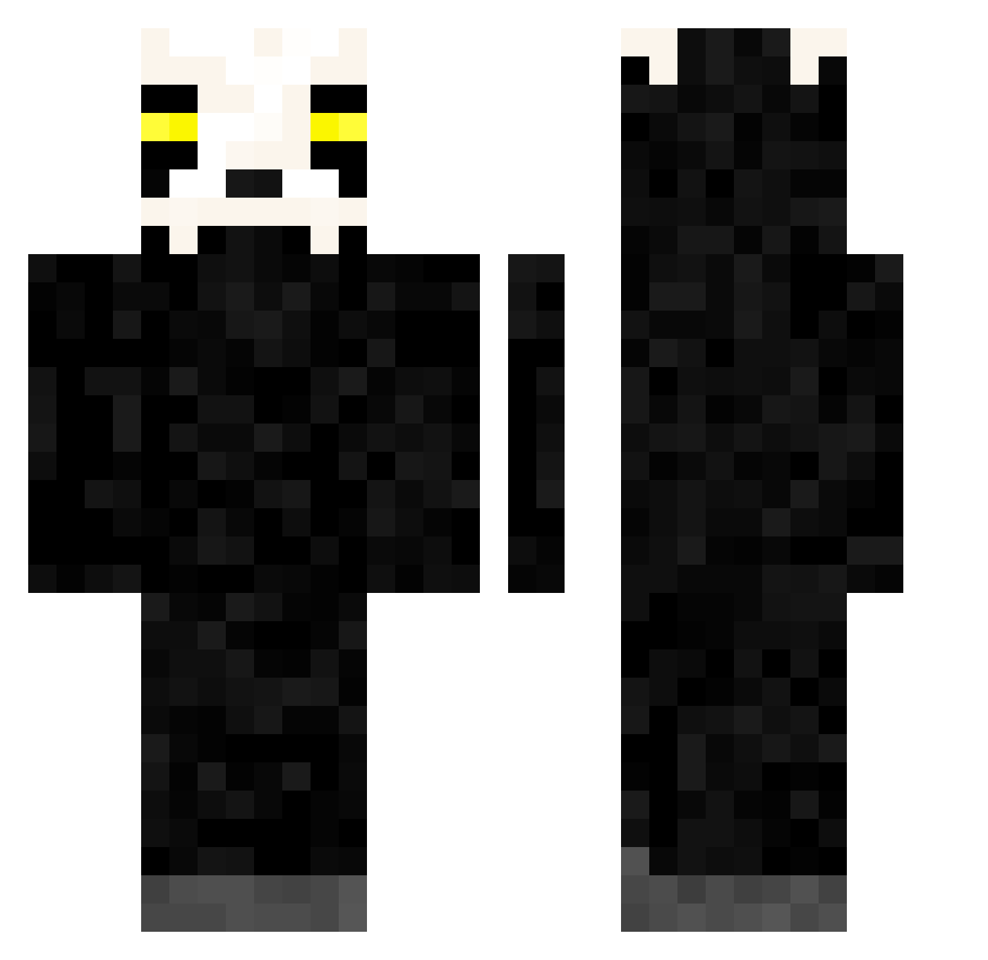 Tamytiny Minecraft skin, front and back view