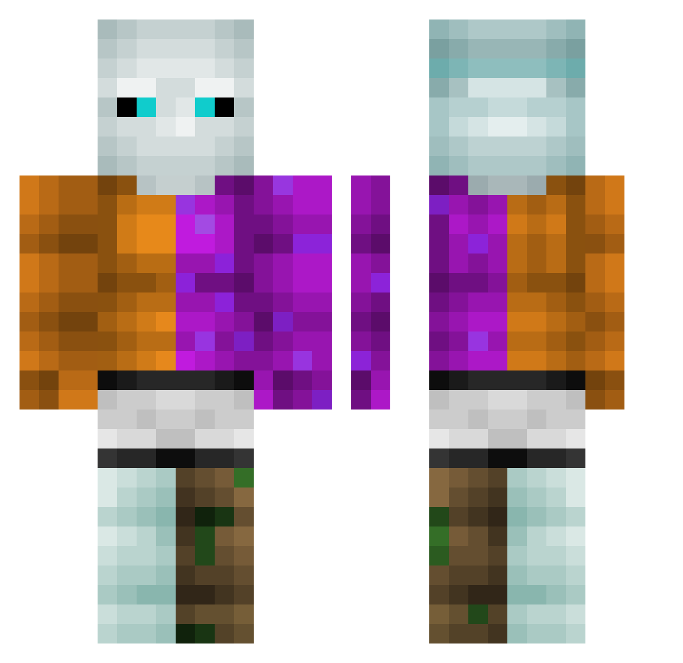 Suhwaayy Minecraft skin, front and back view