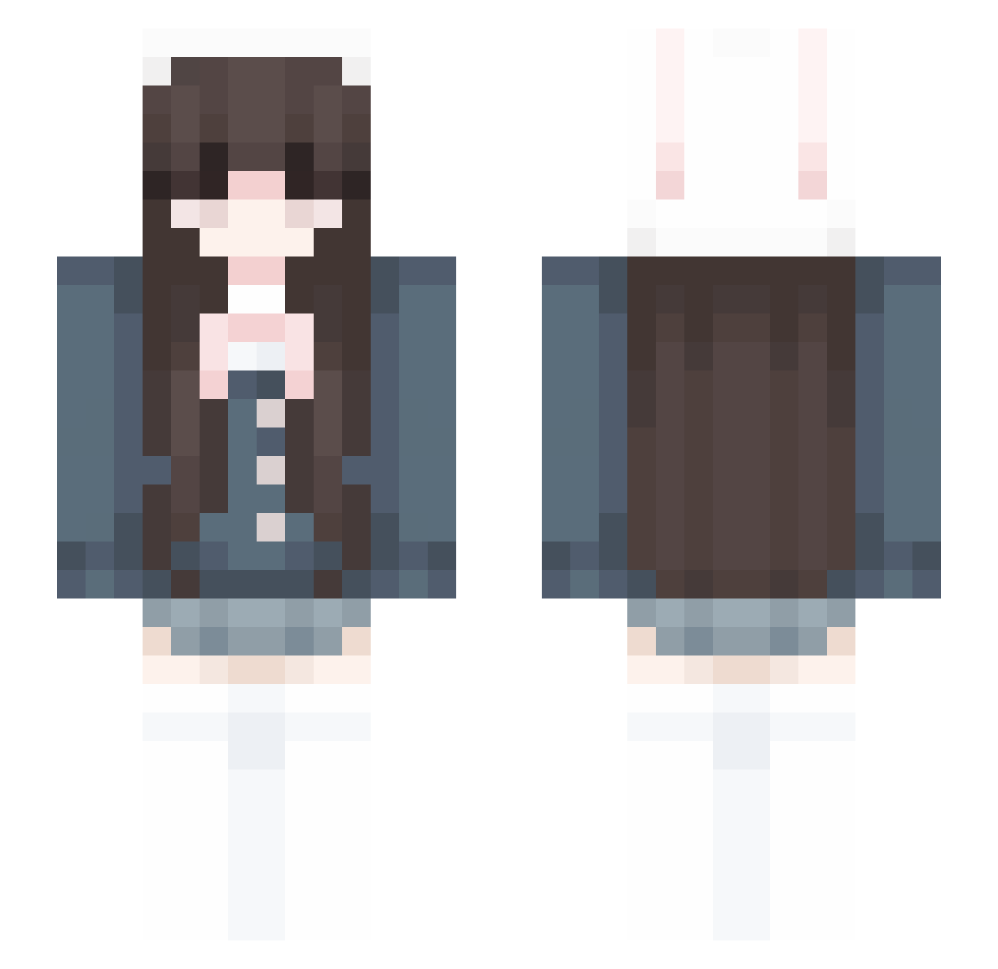 beacska Minecraft skin, front and back view