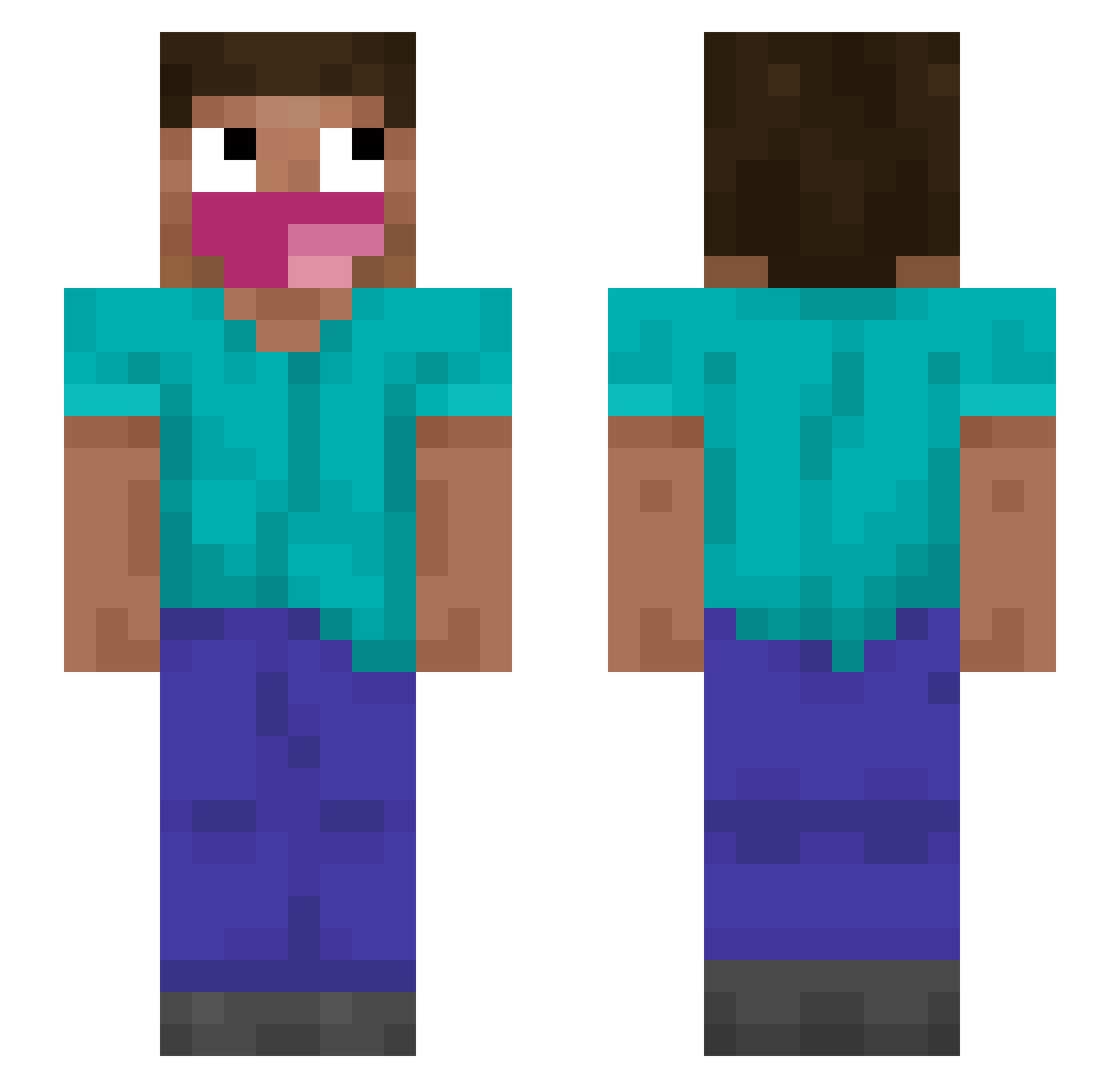 vczc Minecraft skin, front and back view