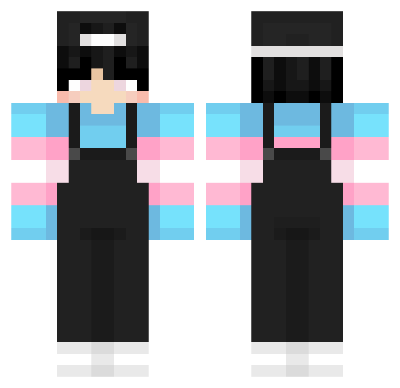 bjarkeLoveSupra Minecraft skin, front and back view
