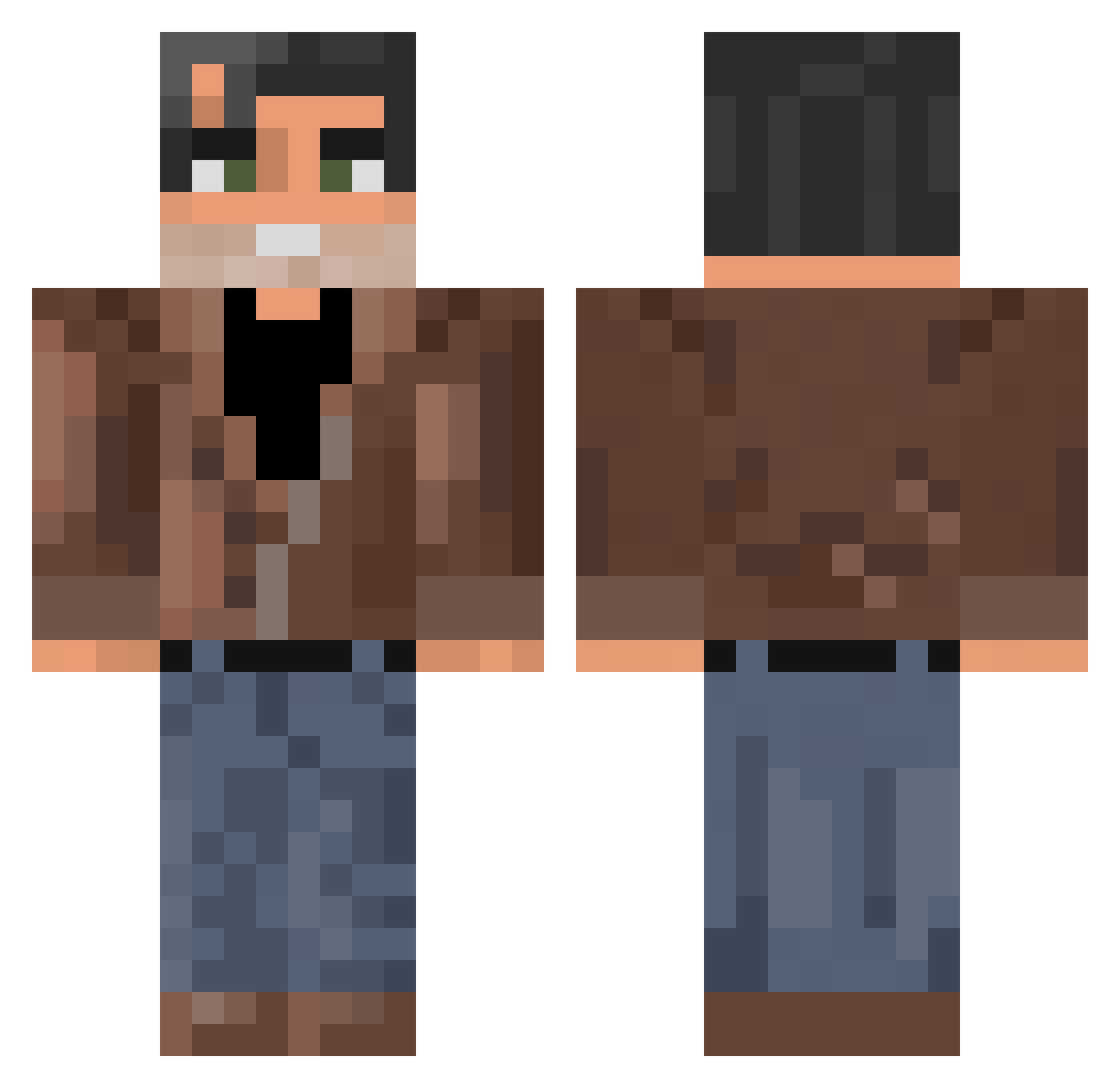 TheZiatic687 Minecraft skin, front and back view