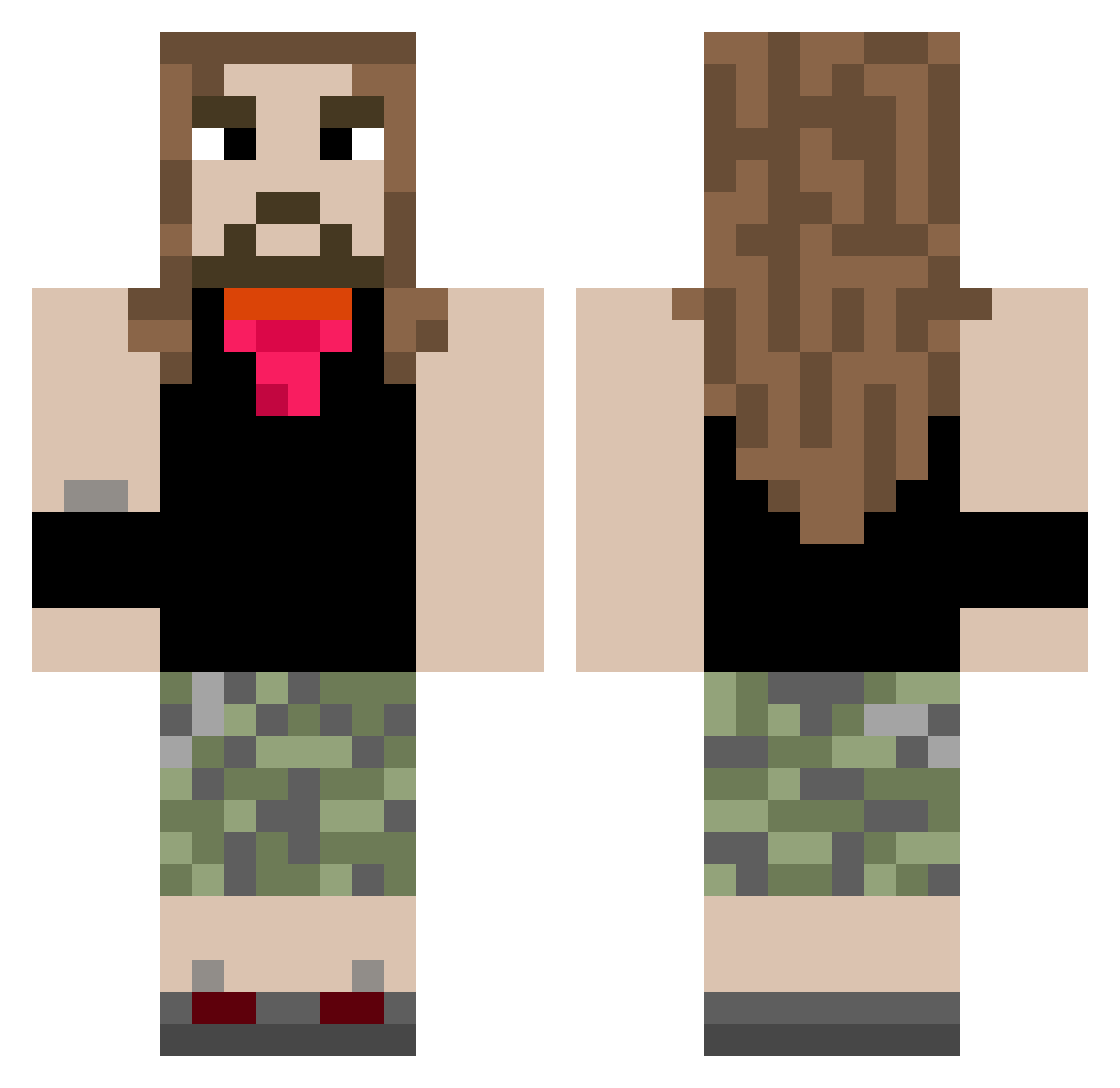 NRG_Playz Minecraft skin, front and back view