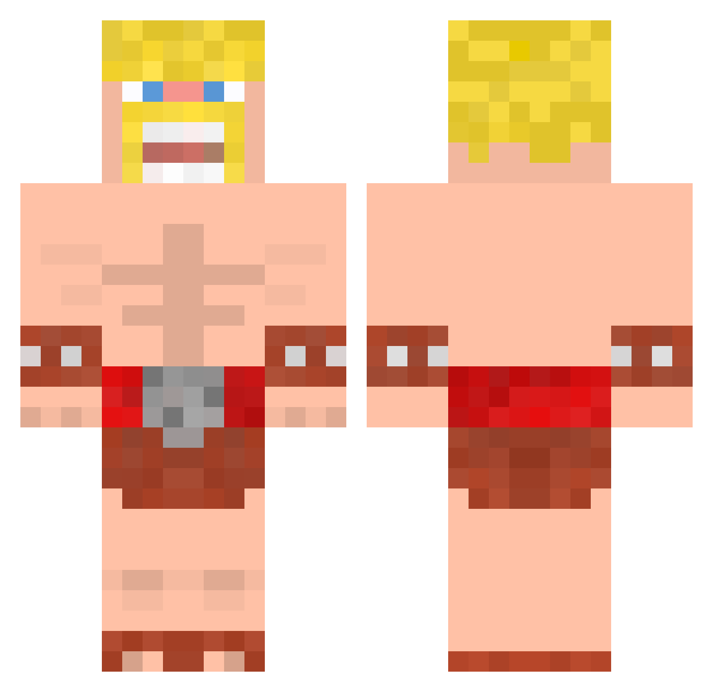 TiredOfYou Minecraft skin, front and back view