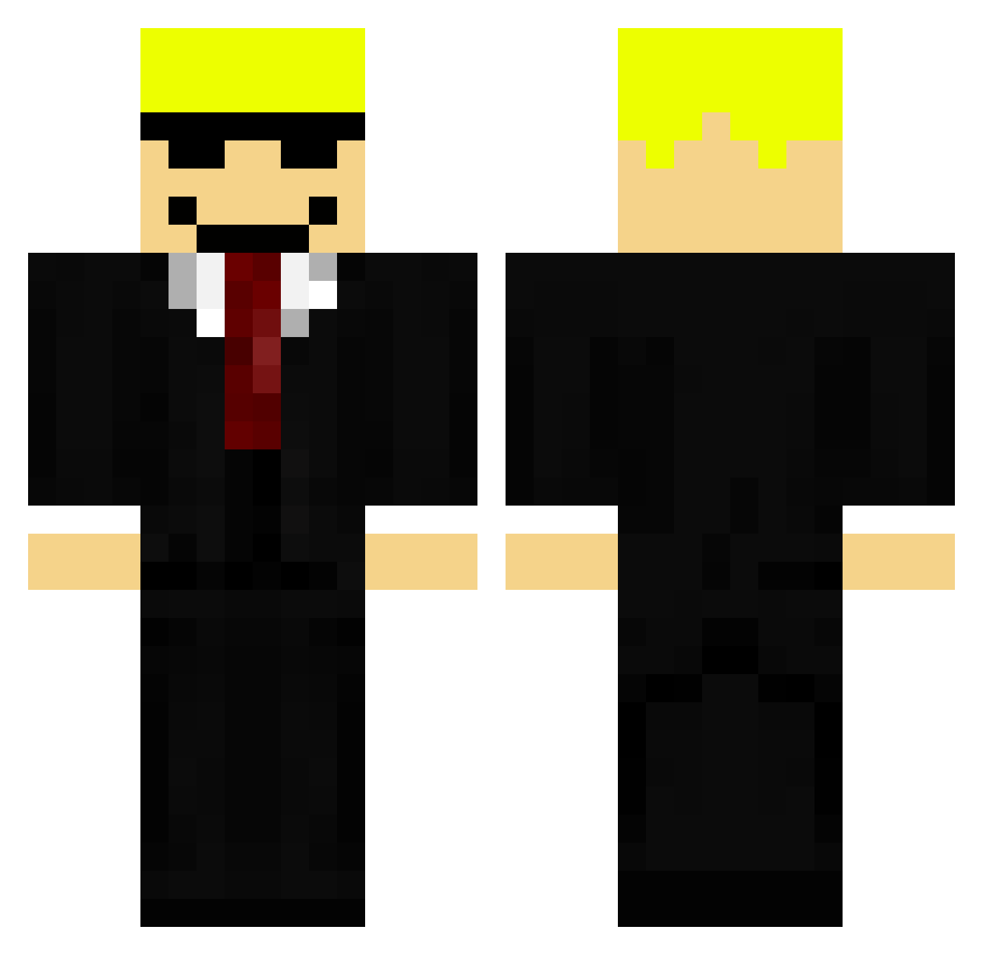 Harshyz Minecraft skin, front and back view