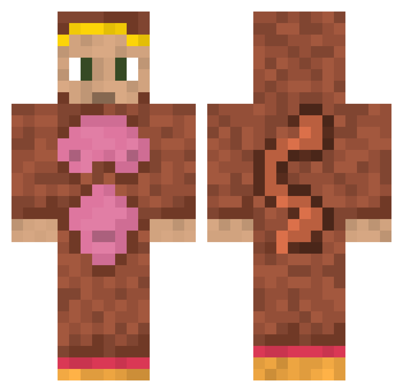 samizdat Minecraft skin, front and back view