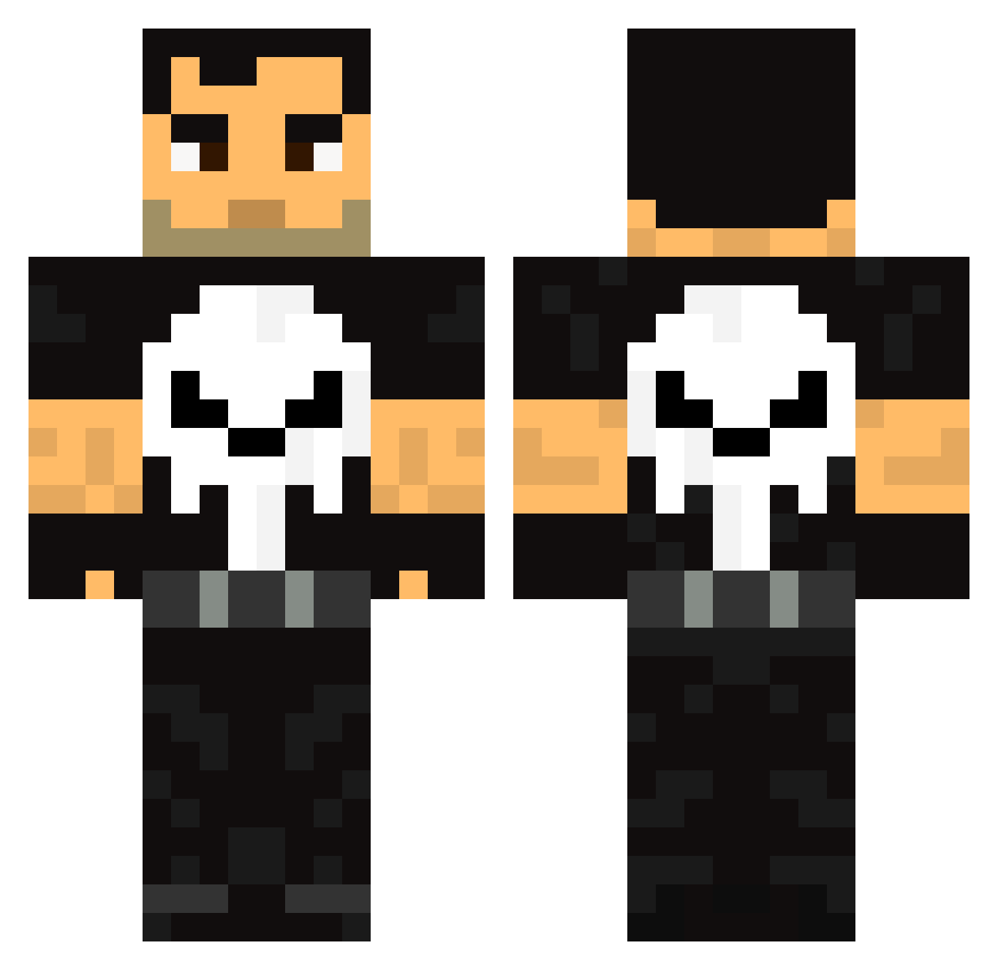 SEPAD Minecraft skin, front and back view