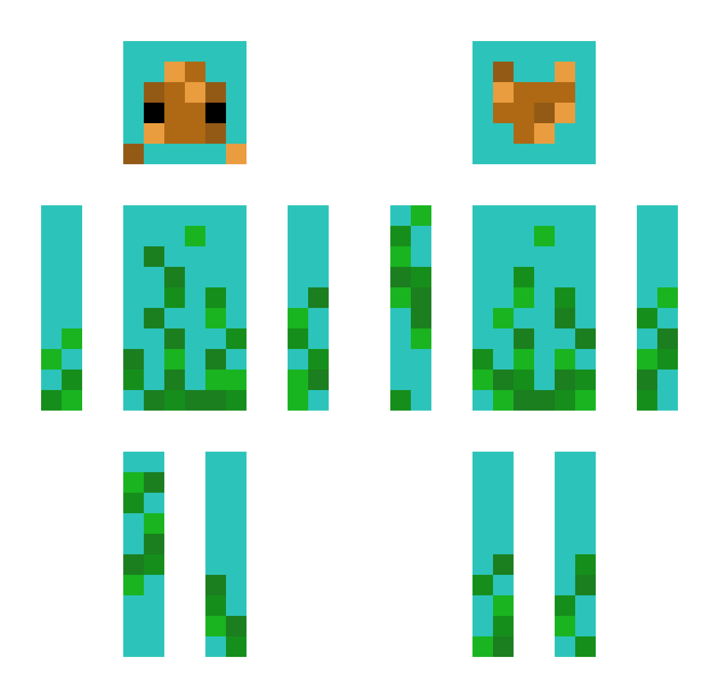 Fl0rin_ Minecraft skin, front and back view