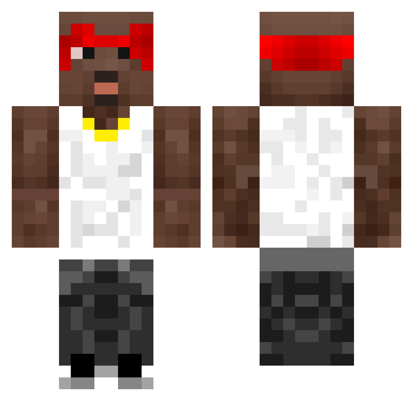 letnzz Minecraft skin, front and back view