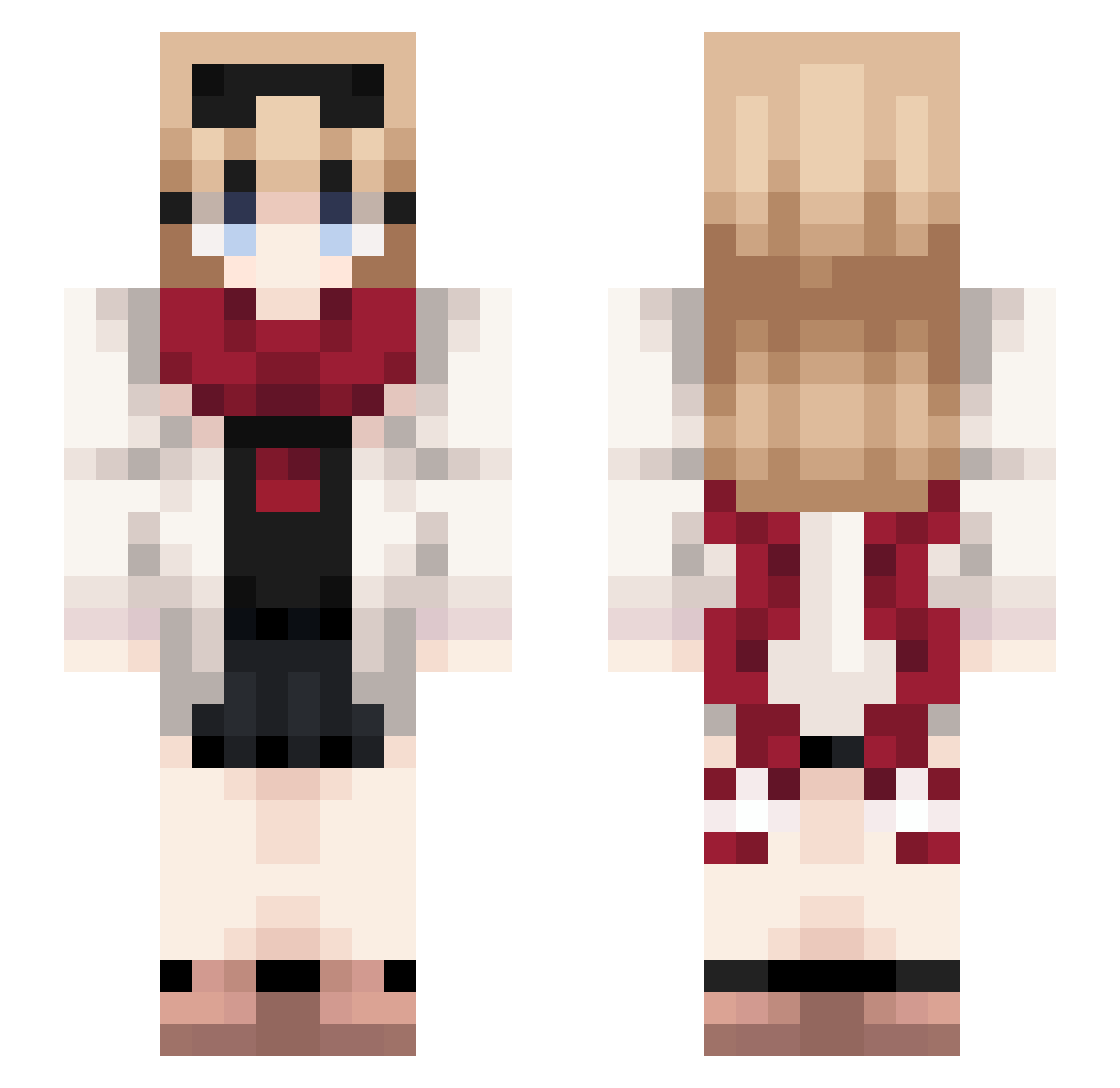 _XPlasma Minecraft skin, front and back view