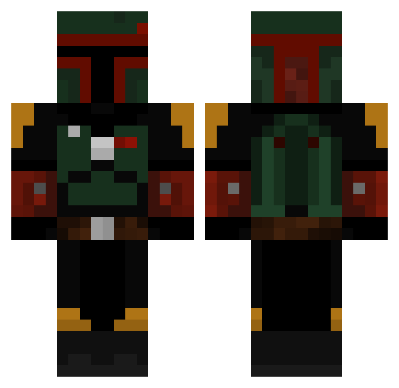 criqy Minecraft skin, front and back view