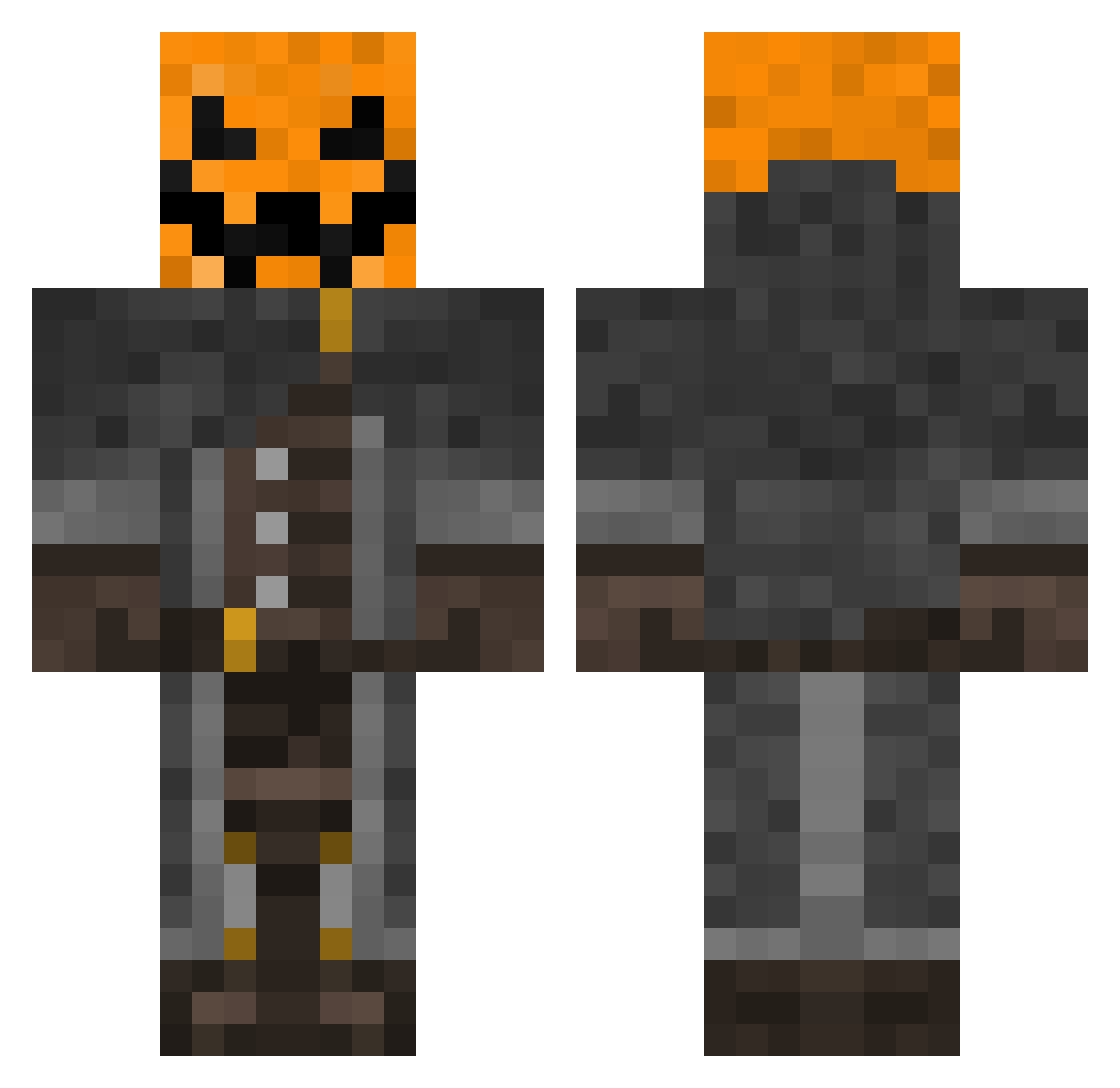 Ghostgear645 Minecraft skin, front and back view