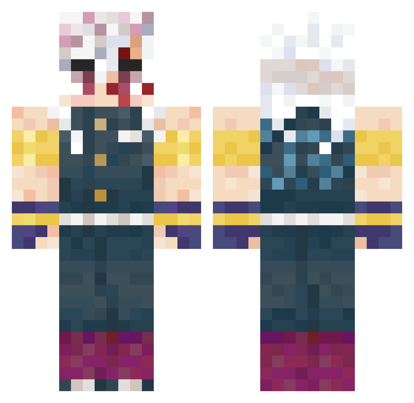 asulthegamer Minecraft skin, front and back view
