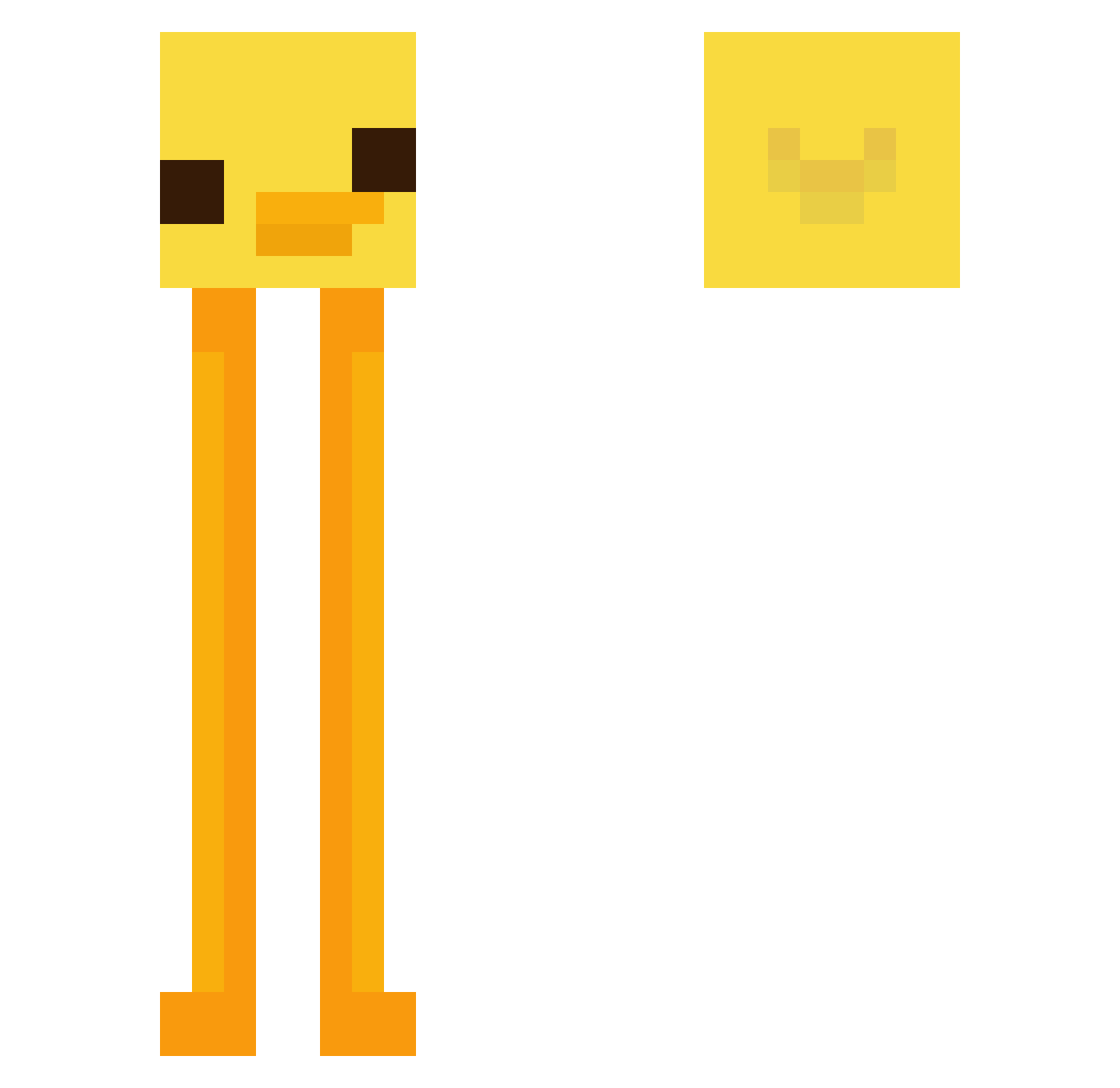 kasrad Minecraft skin, front and back view