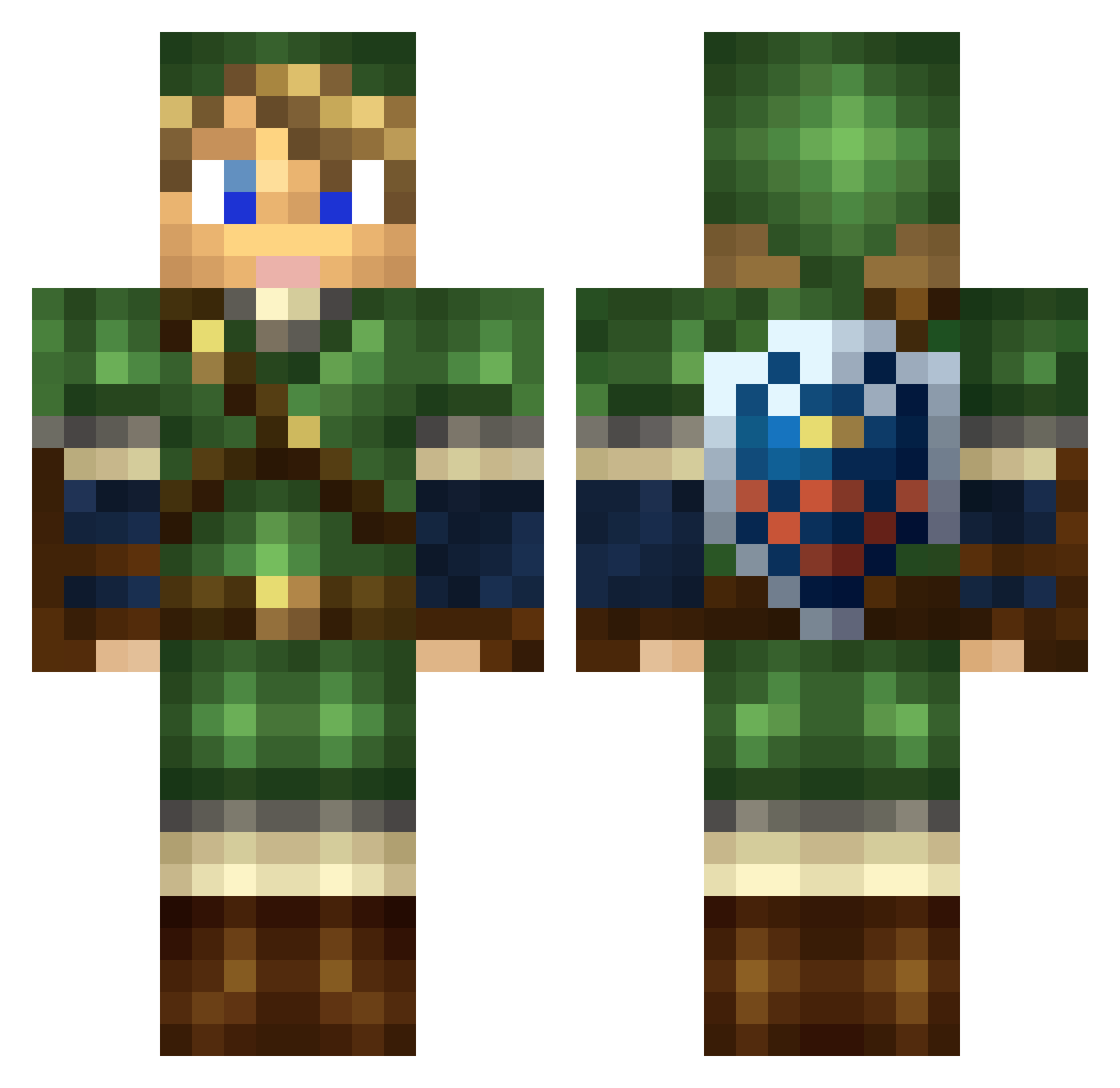 hyc_budowniczy Minecraft skin, front and back view