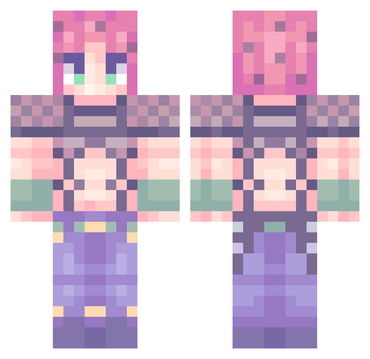 MisterDav_ Minecraft skin, front and back view