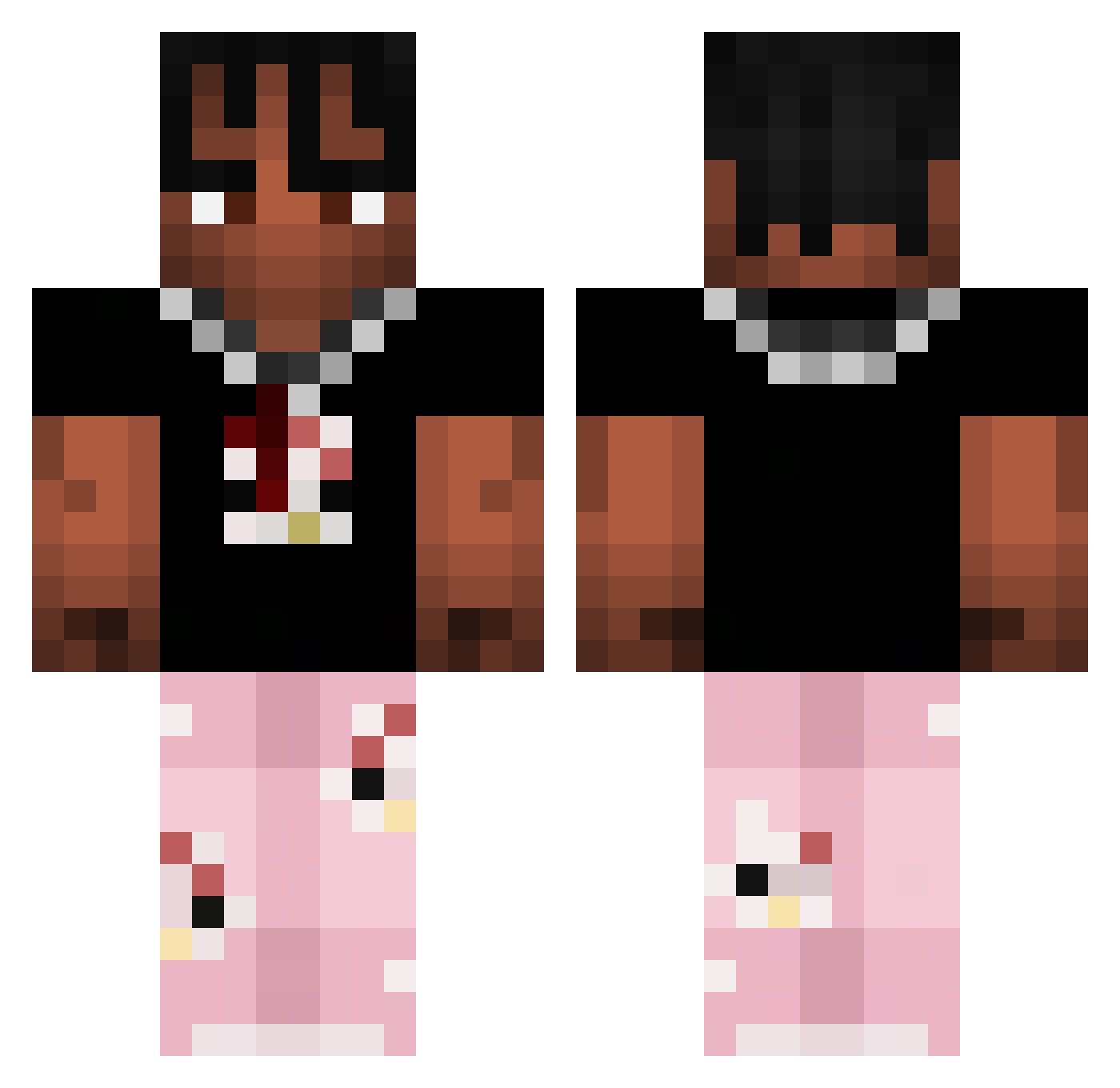 MartinCage Minecraft skin, front and back view