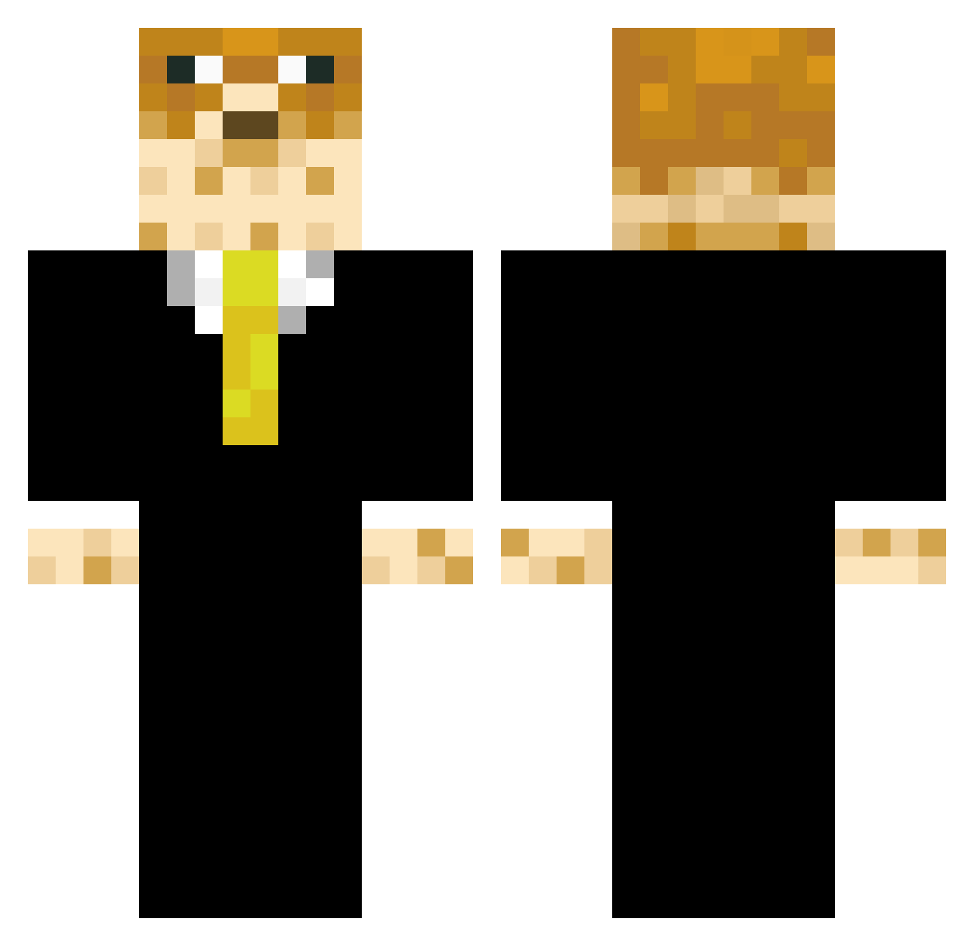 Tellus15 Minecraft skin, front and back view