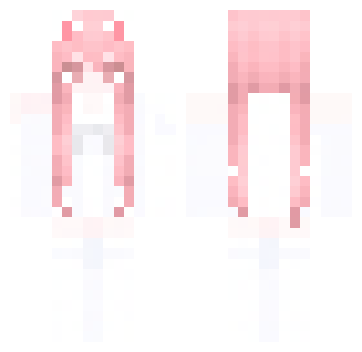 DocaSan Minecraft skin, front and back view
