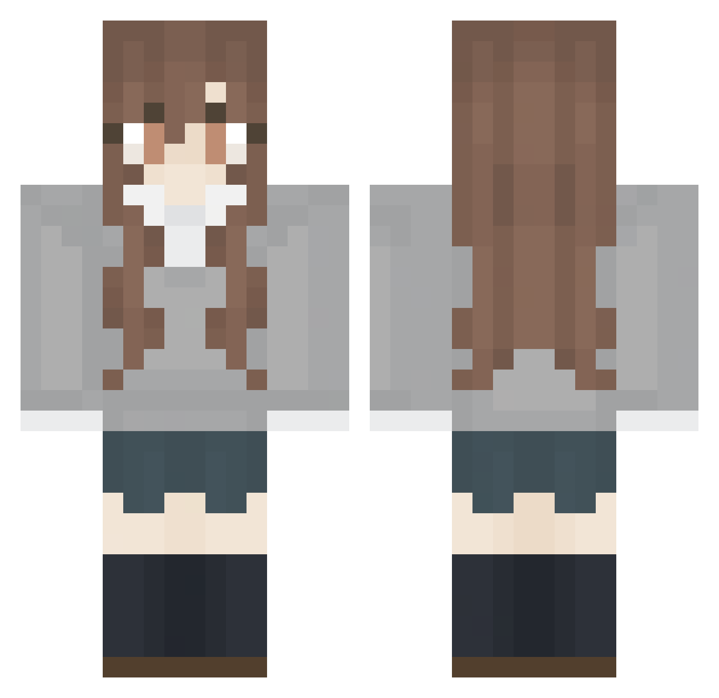 RoubaCZ Minecraft skin, front and back view