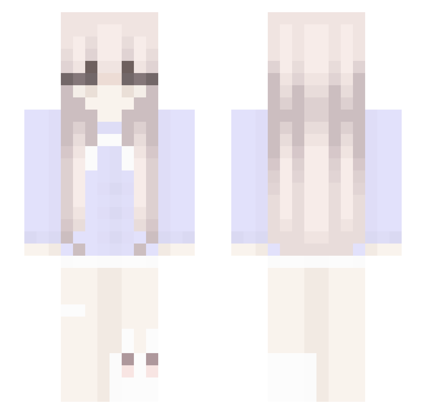 LimitlessYT68 Minecraft skin, front and back view